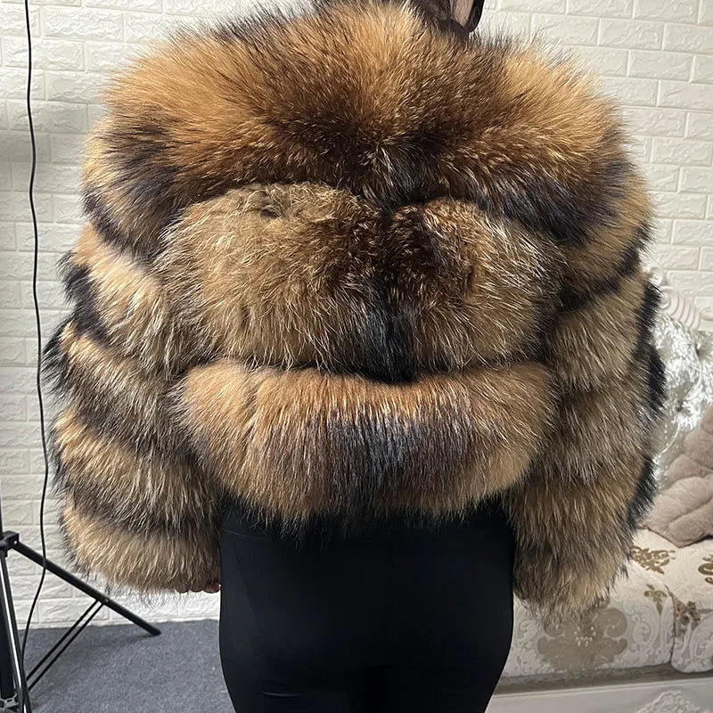 Wintermantel aus echtem Fell