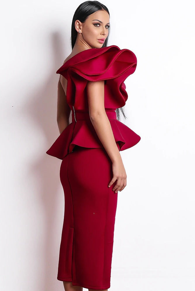 Cocktailkleid Ein-Schulterfrei